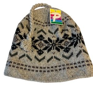 Cozy Gray Patterned Kids Beanie